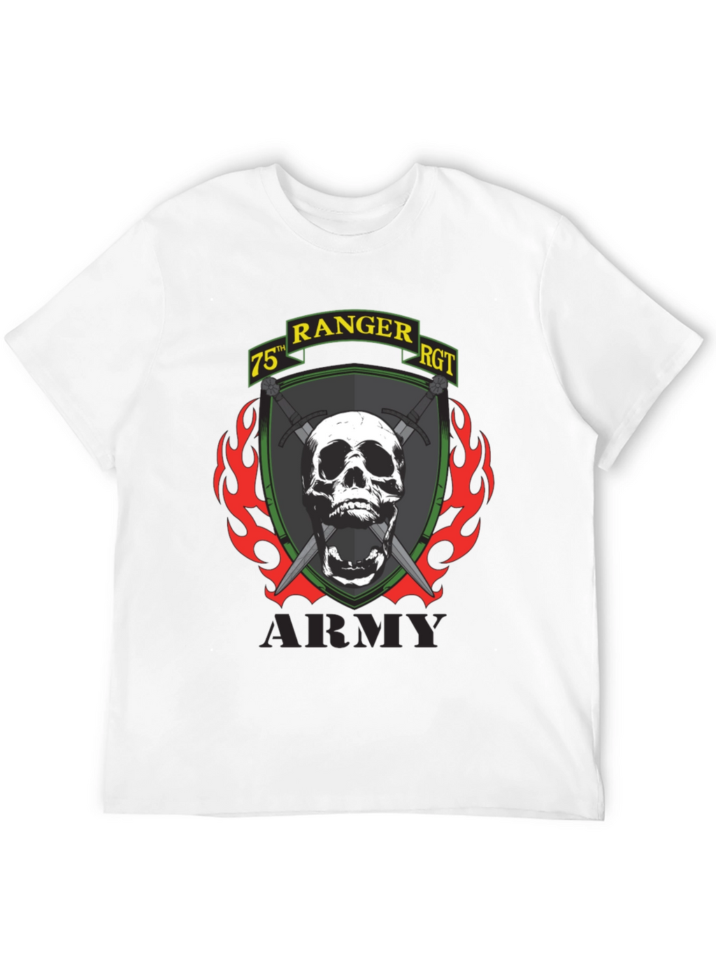 75th Ranger RGT Skull Graphic T-Shirt - Army Pride
