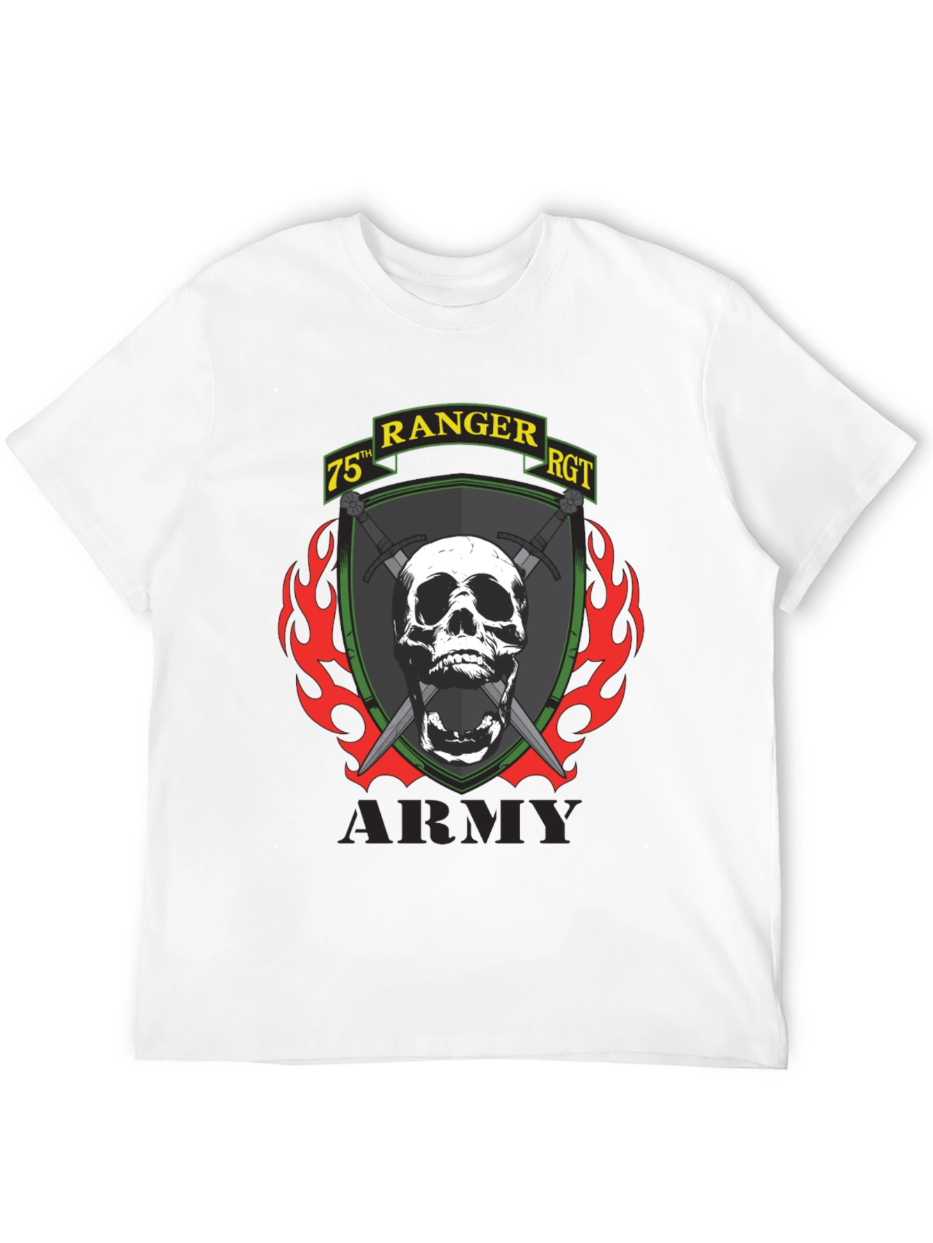 75th Ranger RGT Skull Graphic T-Shirt - Army Pride