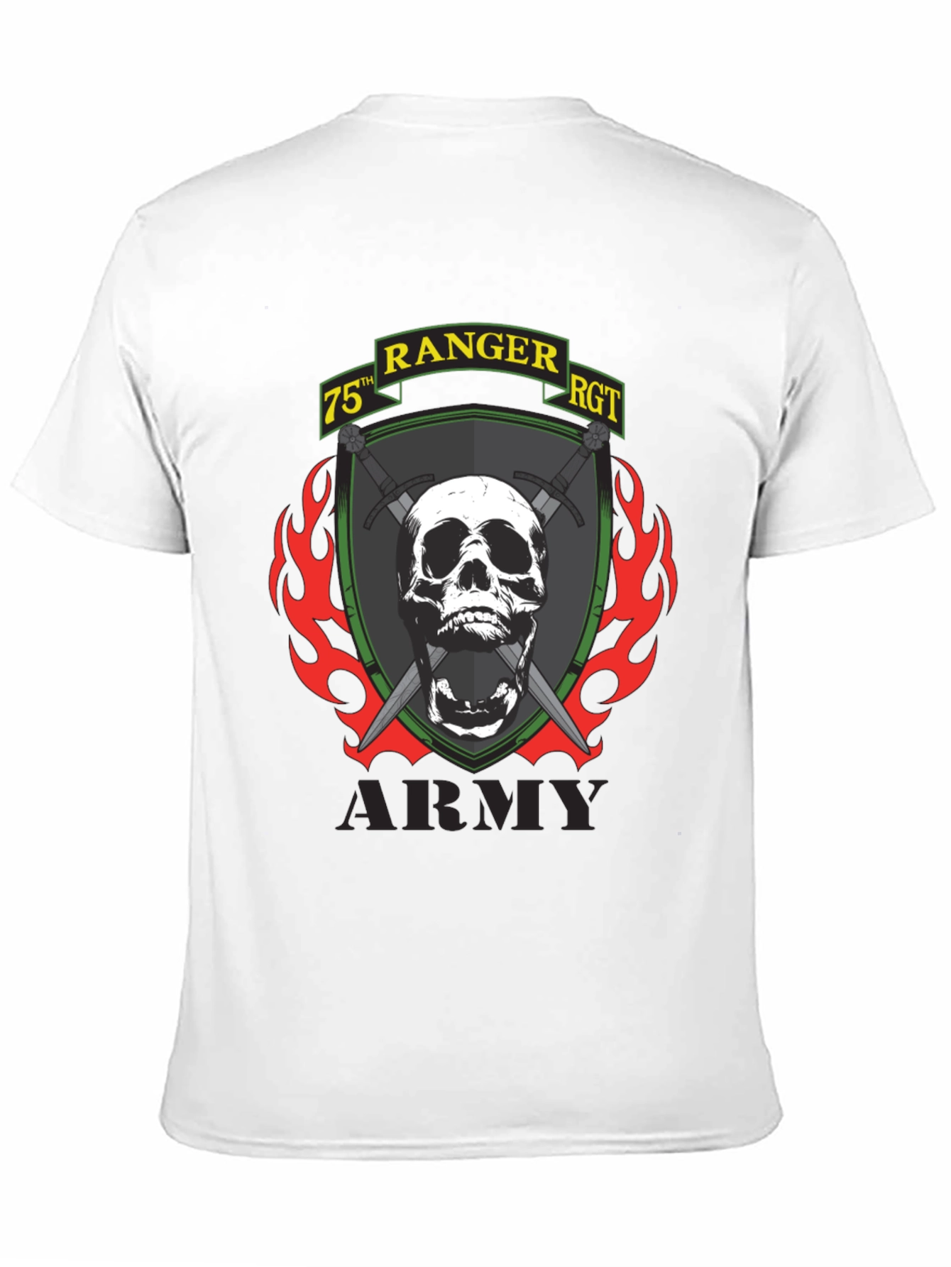 75th Ranger RGT Skull Graphic T-Shirt - Army Pride