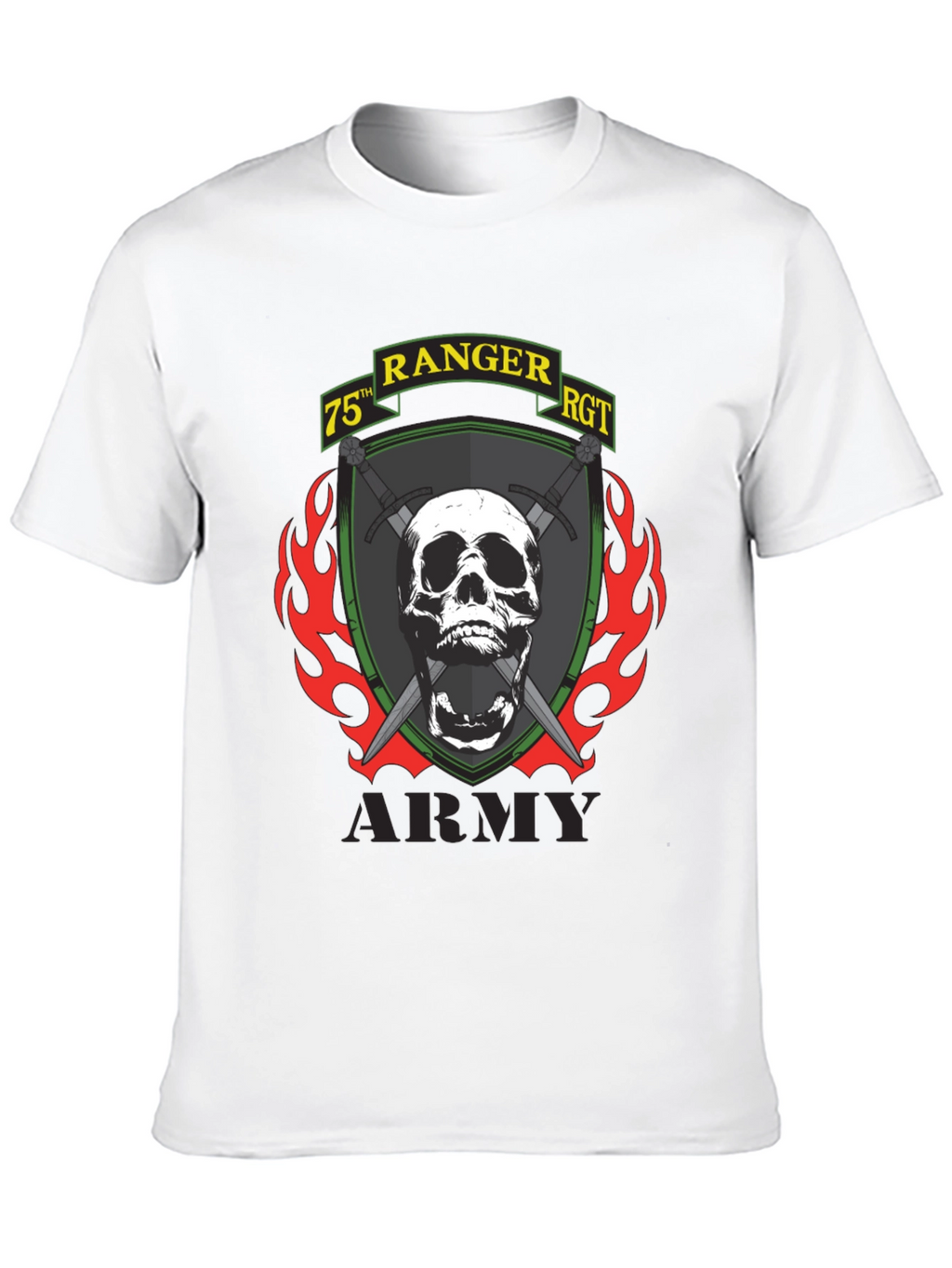 75th Ranger RGT Skull Graphic T-Shirt - Army Pride