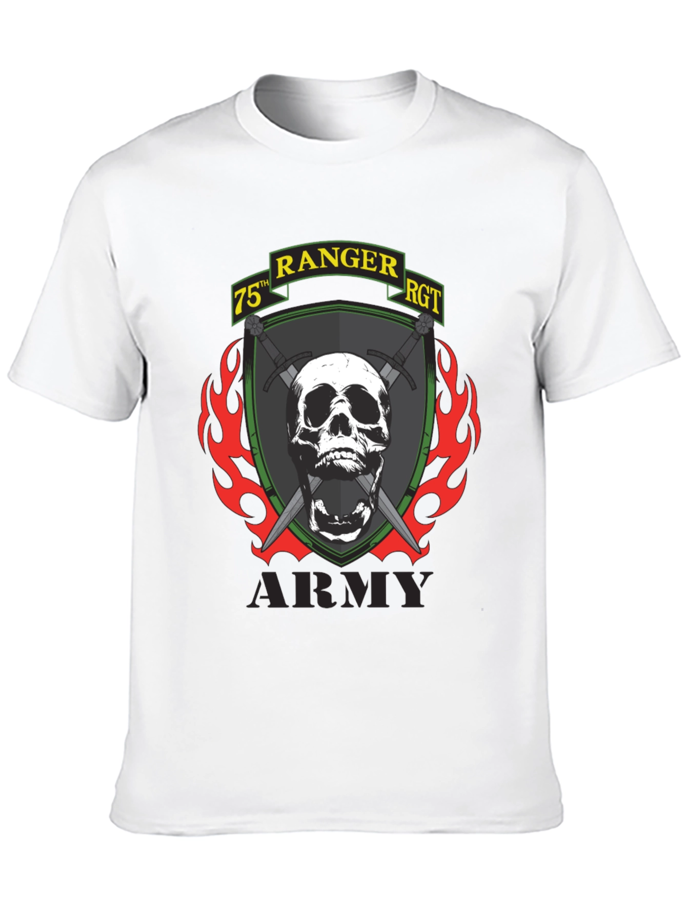 75th Ranger RGT Skull Graphic T-Shirt - Army Pride