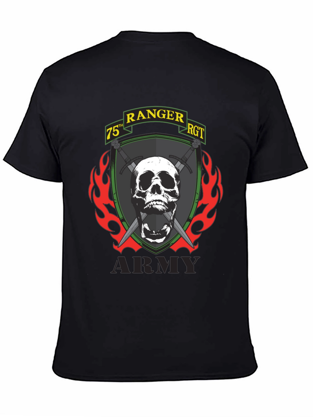 75th Ranger RGT Skull Graphic T-Shirt - Army Pride