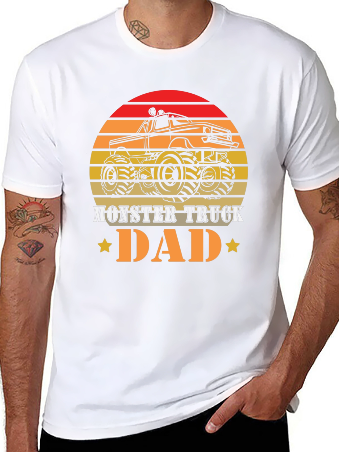 Monster Truck Dad Graphic T-Shirt - Fathers Day