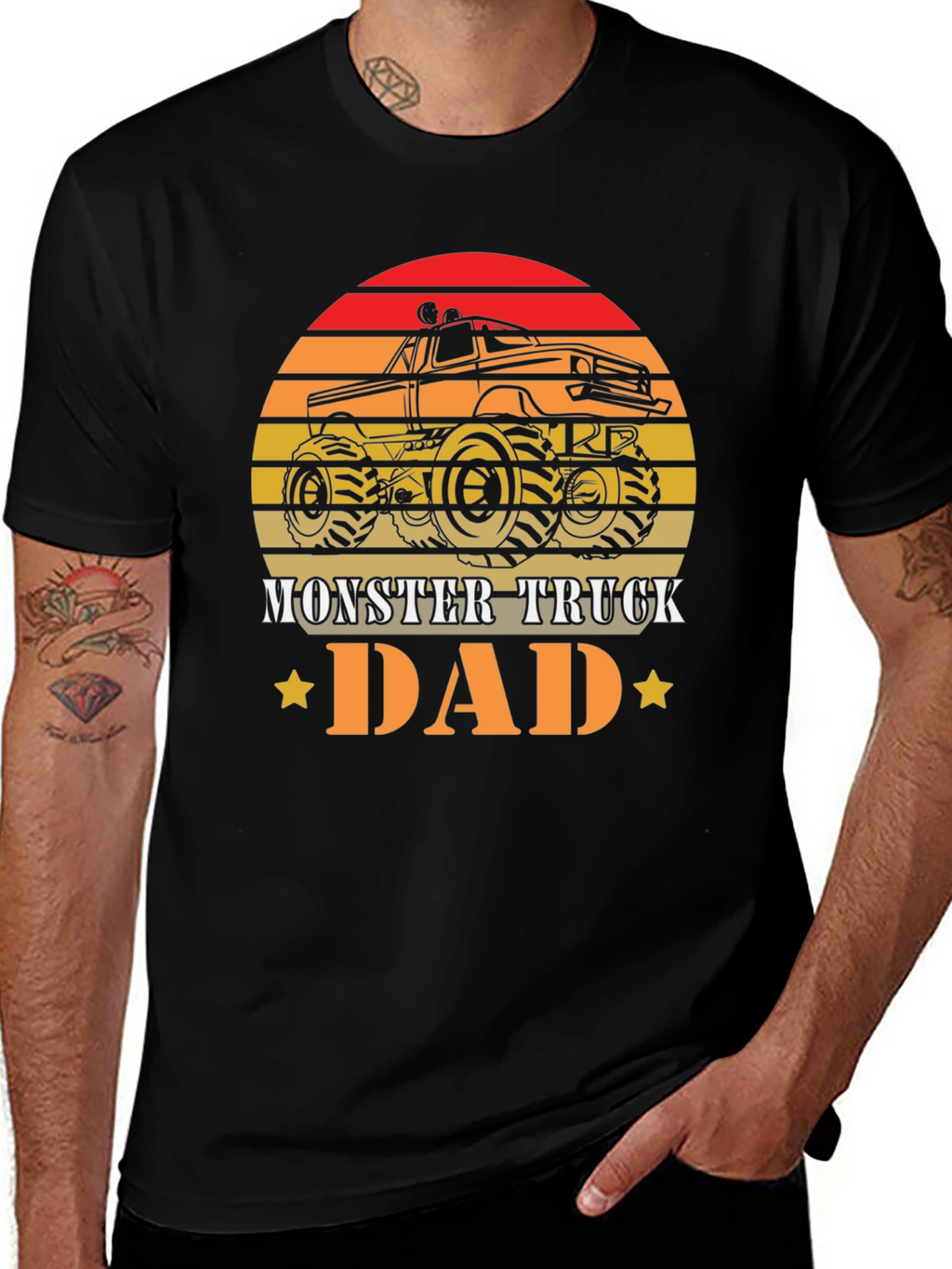 Monster Truck Dad Graphic T-Shirt - Fathers Day