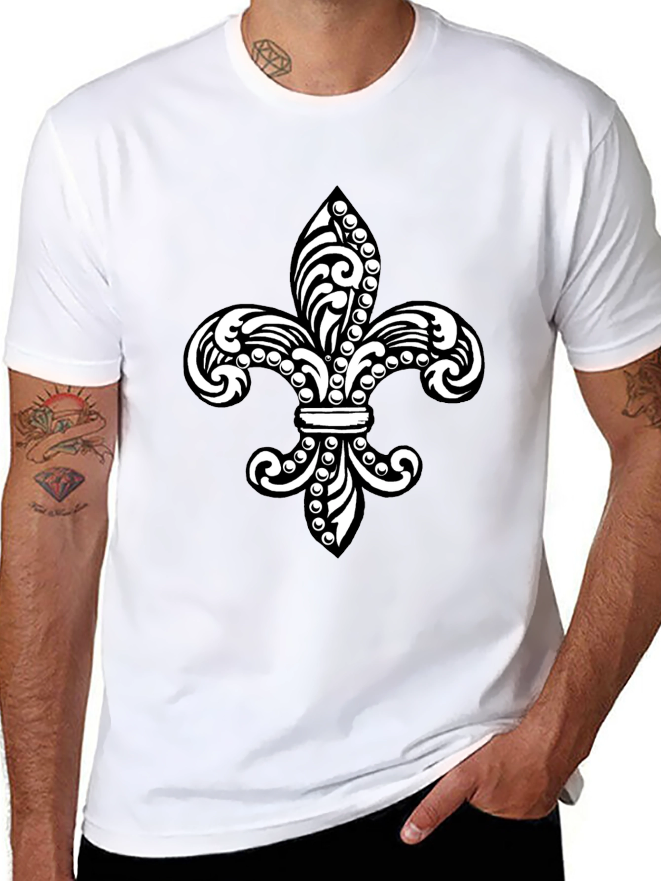Fleur-de-lis Graphic Black T-Shirt