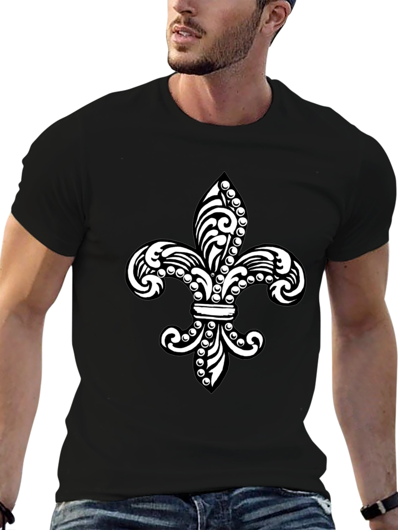 Fleur-de-lis Graphic Black T-Shirt