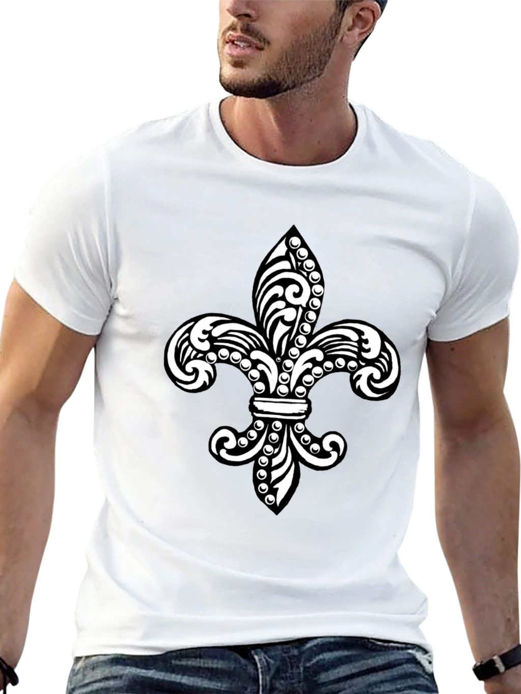 Fleur-de-lis Graphic Black T-Shirt