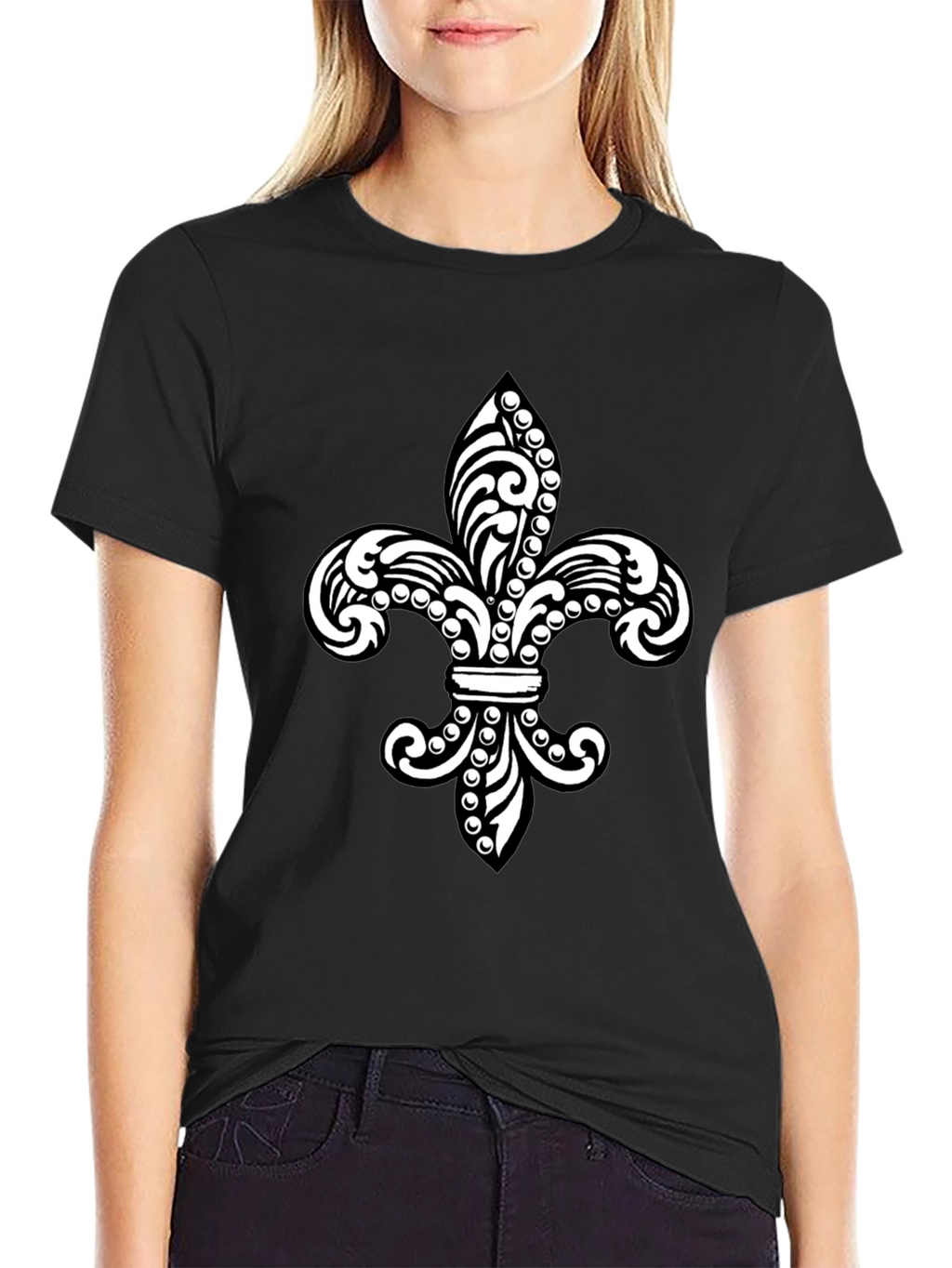 Fleur-de-lis Graphic Black T-Shirt