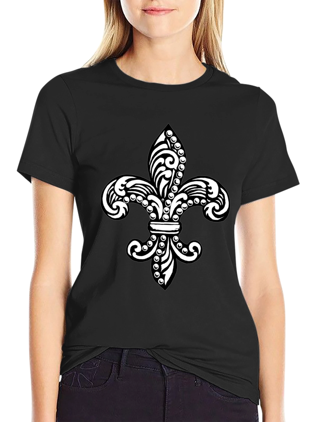 Fleur-de-lis Graphic Black T-Shirt