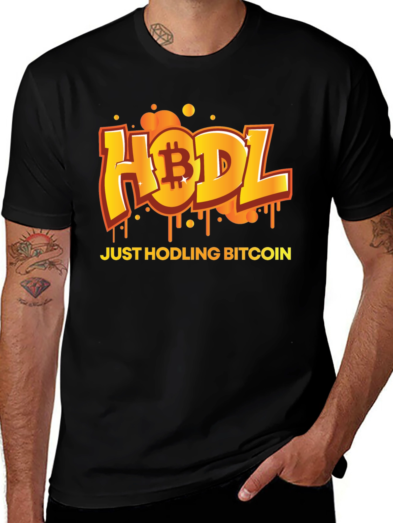 HODL Bitcoin Black T-Shirt - Crypto Currency Tee
