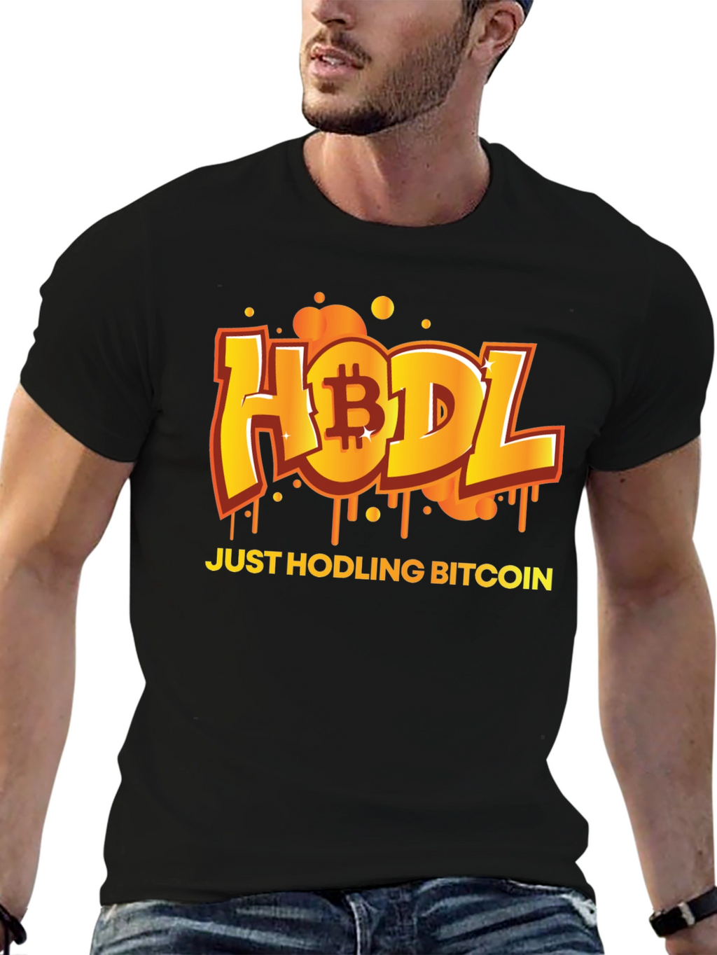 HODL Bitcoin Black T-Shirt - Crypto Currency Tee