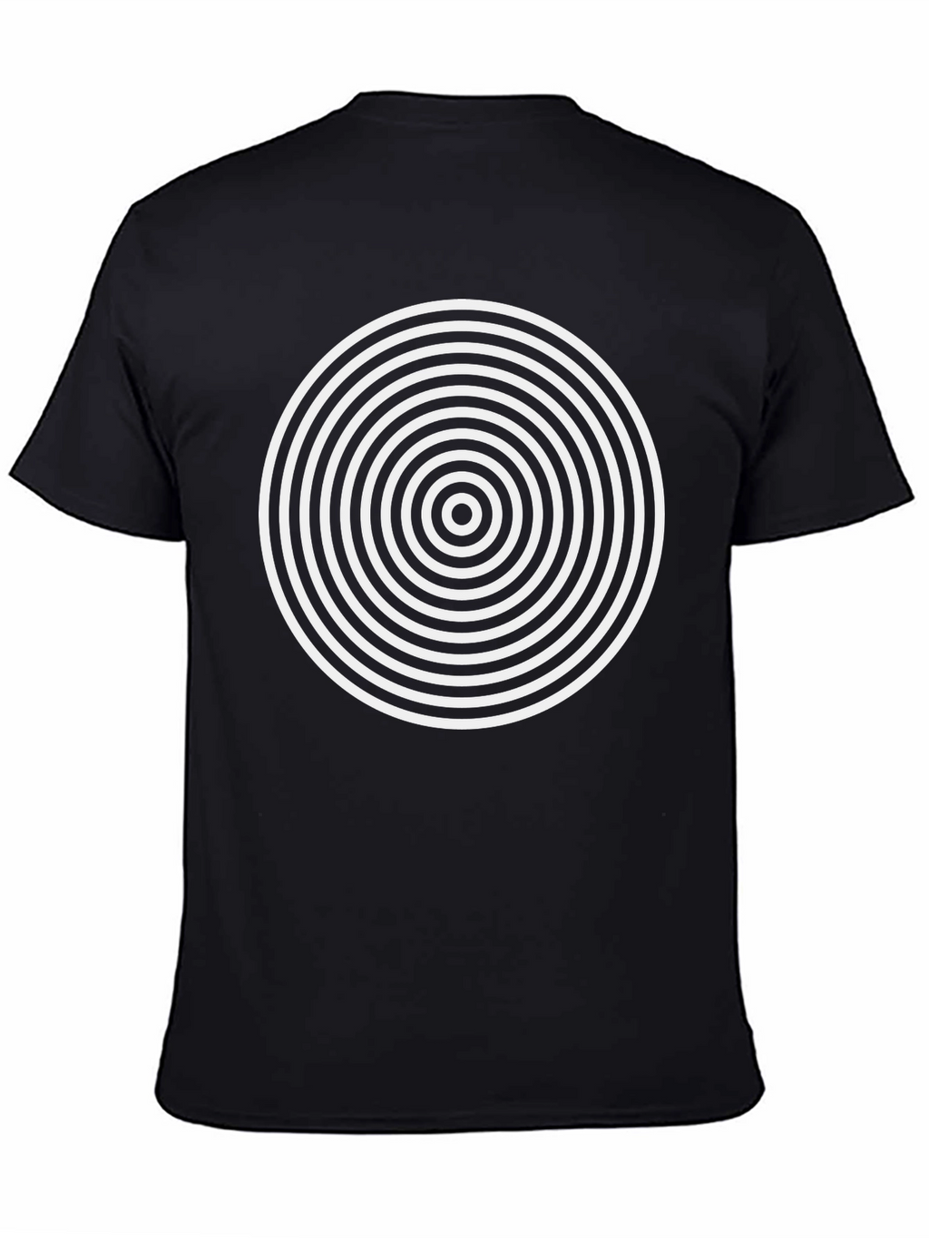 Optical Illusion Graphic Tee - Black
