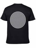 Optical Illusion Graphic Tee - Black