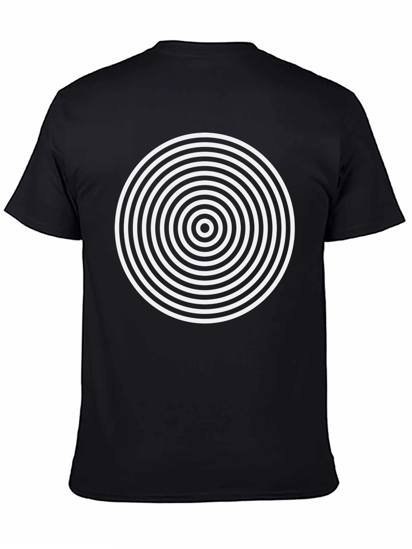 Optical Illusion Graphic Tee - Black