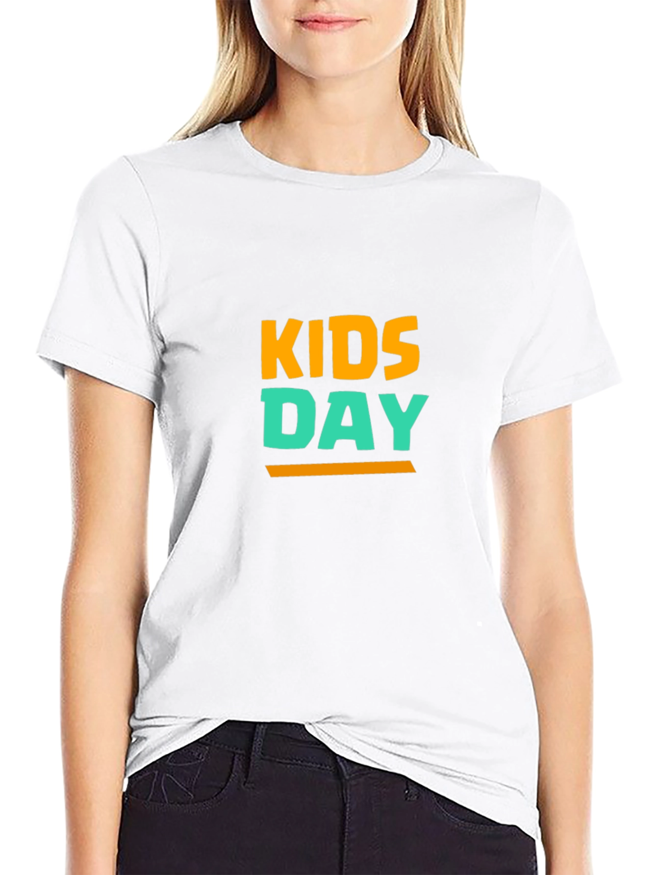 Kids Day T-Shirt - Black Cotton Blend