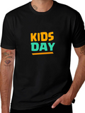 Kids Day T-Shirt - Black Cotton Blend