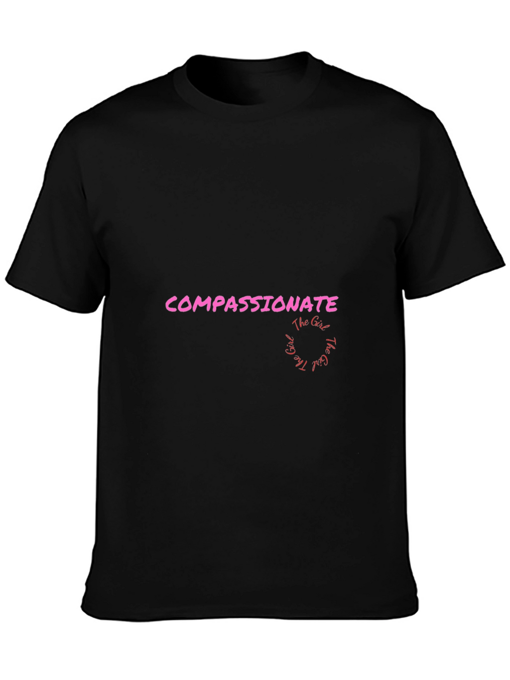 Compassionate Girl Graphic Tee - Black