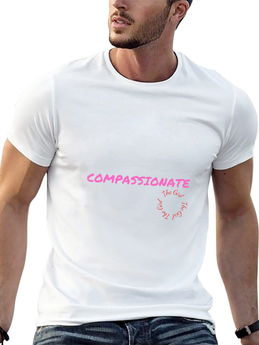 Compassionate Girl Graphic Tee - Black