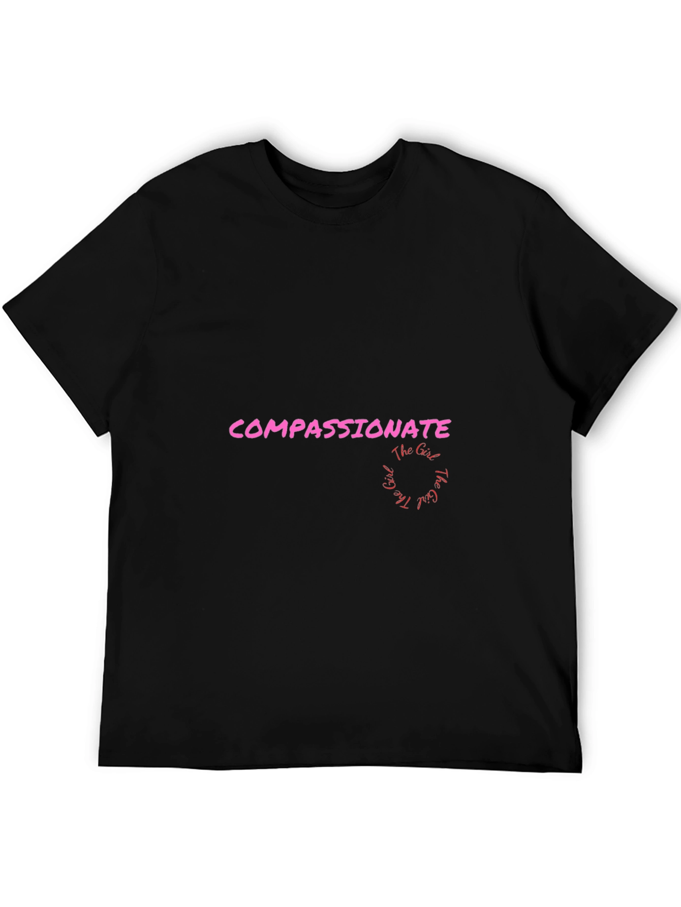 Compassionate Girl Graphic Tee - Black