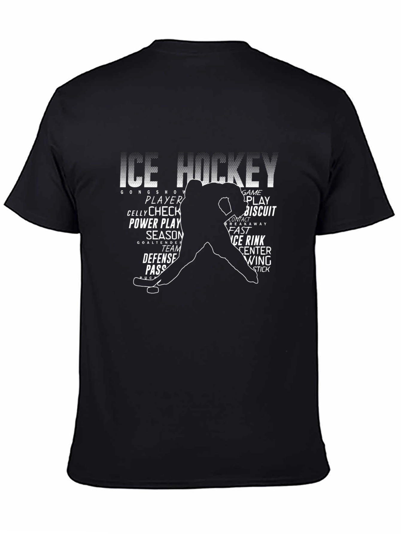 Ice Hockey Word Art Graphic T-Shirt