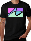 Abstract Graphic Black T-Shirt