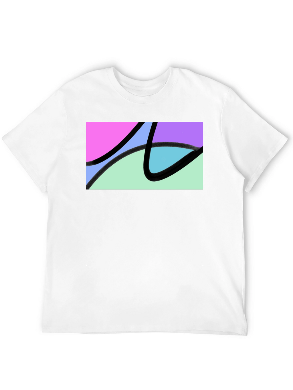 Abstract Graphic Black T-Shirt