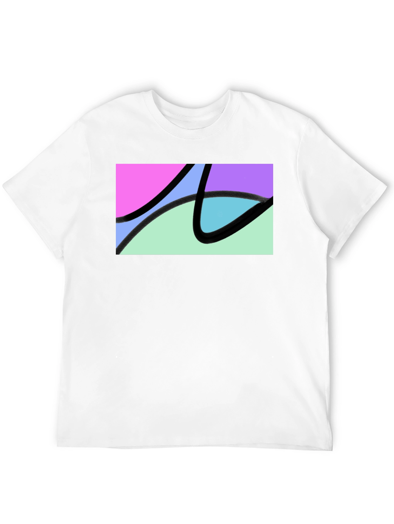 Abstract Graphic Black T-Shirt