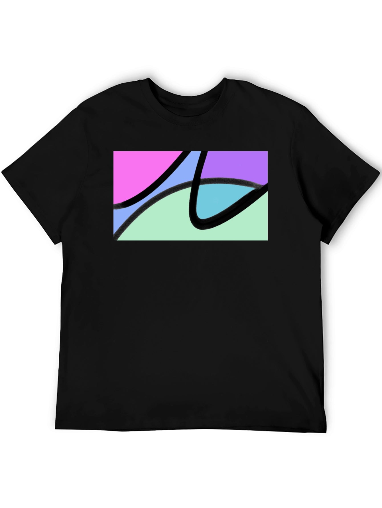 Abstract Graphic Black T-Shirt