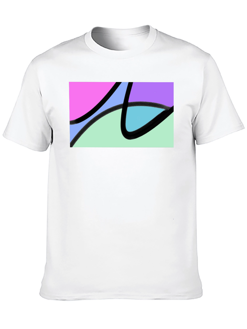 Abstract Graphic Black T-Shirt