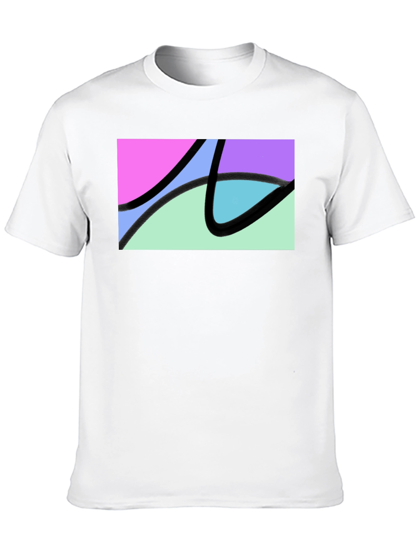Abstract Graphic Black T-Shirt