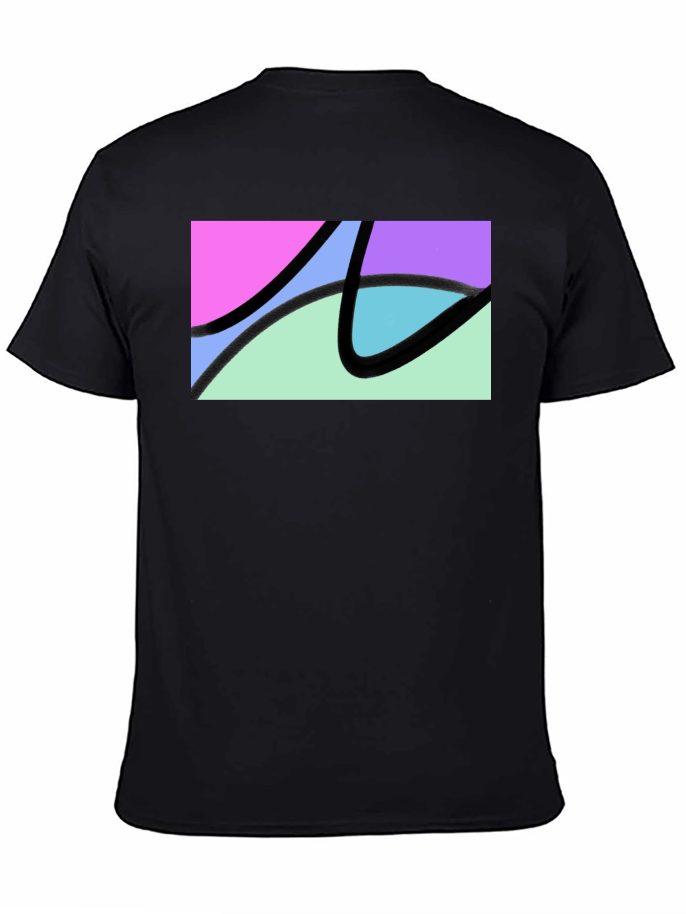 Abstract Graphic Black T-Shirt