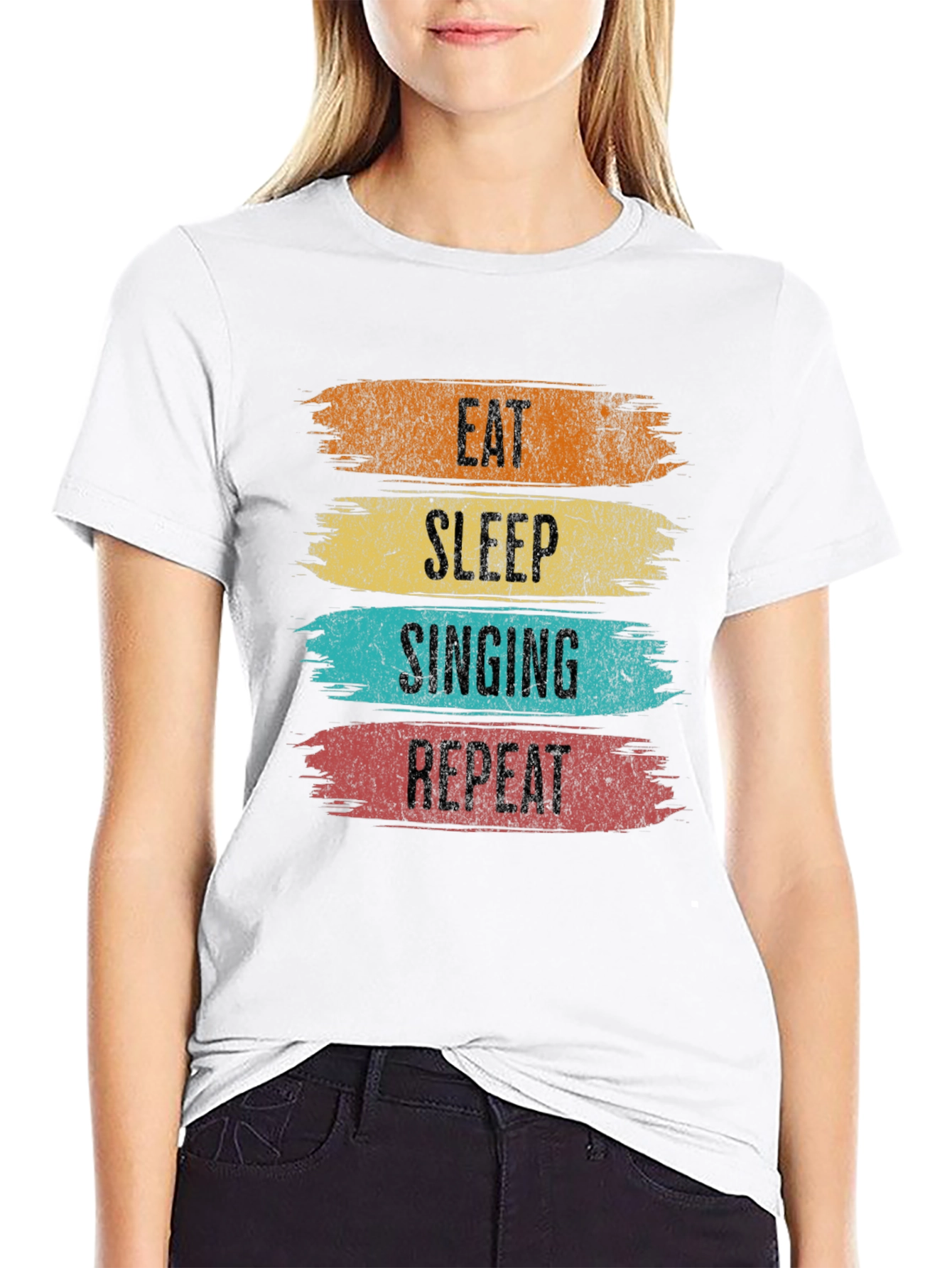 Eat Sleep Singing Repeat T-Shirt - Music Lover Tee