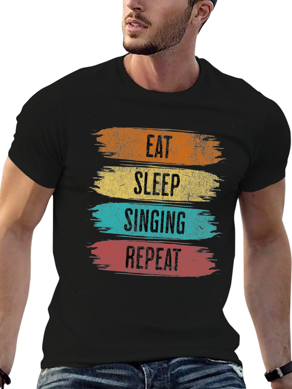 Eat Sleep Singing Repeat T-Shirt - Music Lover Tee