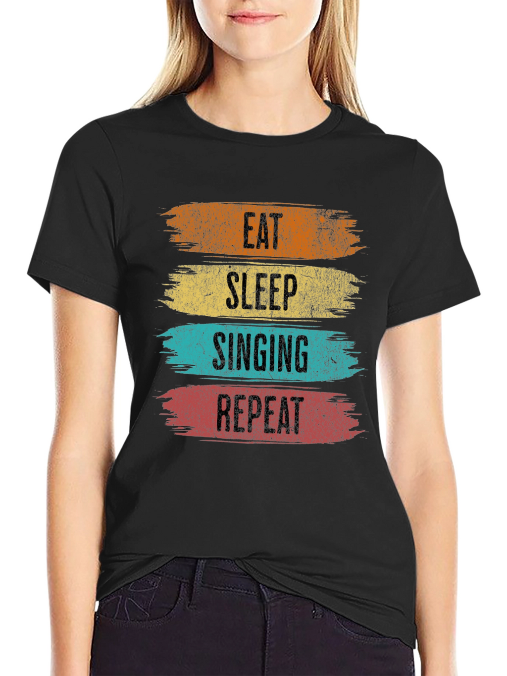 Eat Sleep Singing Repeat T-Shirt - Music Lover Tee