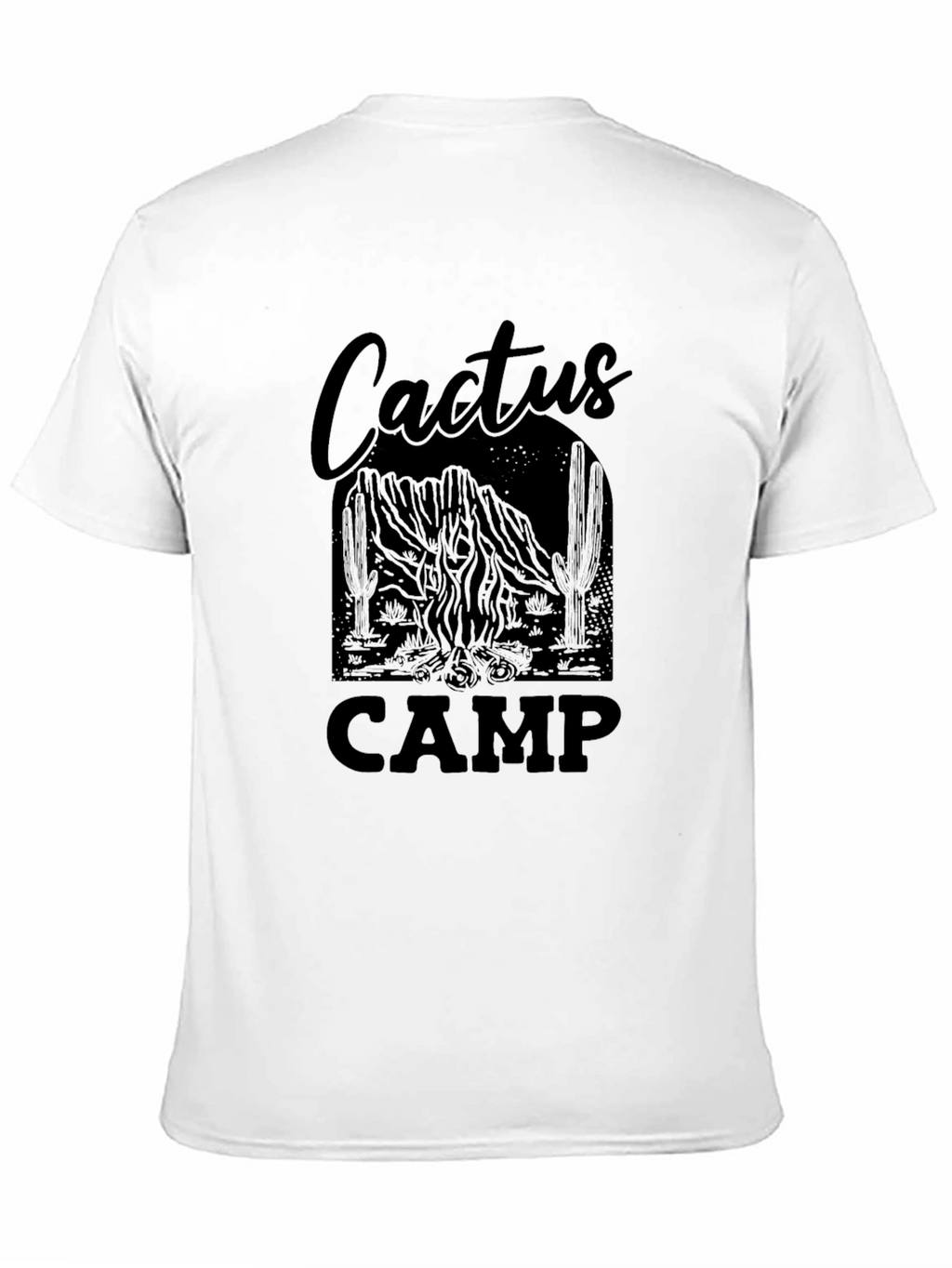 Cactus Camp Graphic T-Shirt - Black