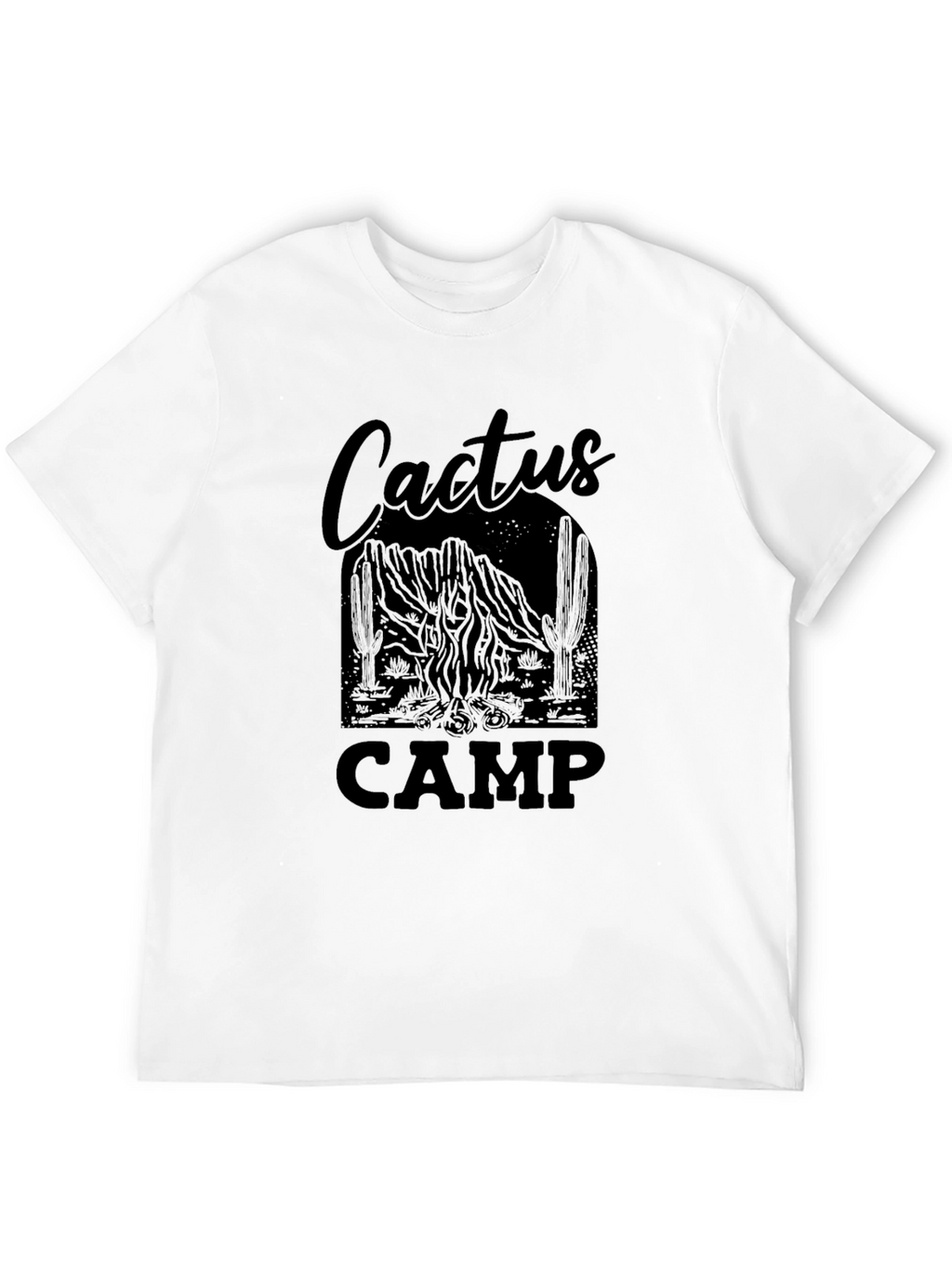 Cactus Camp Graphic T-Shirt - Black