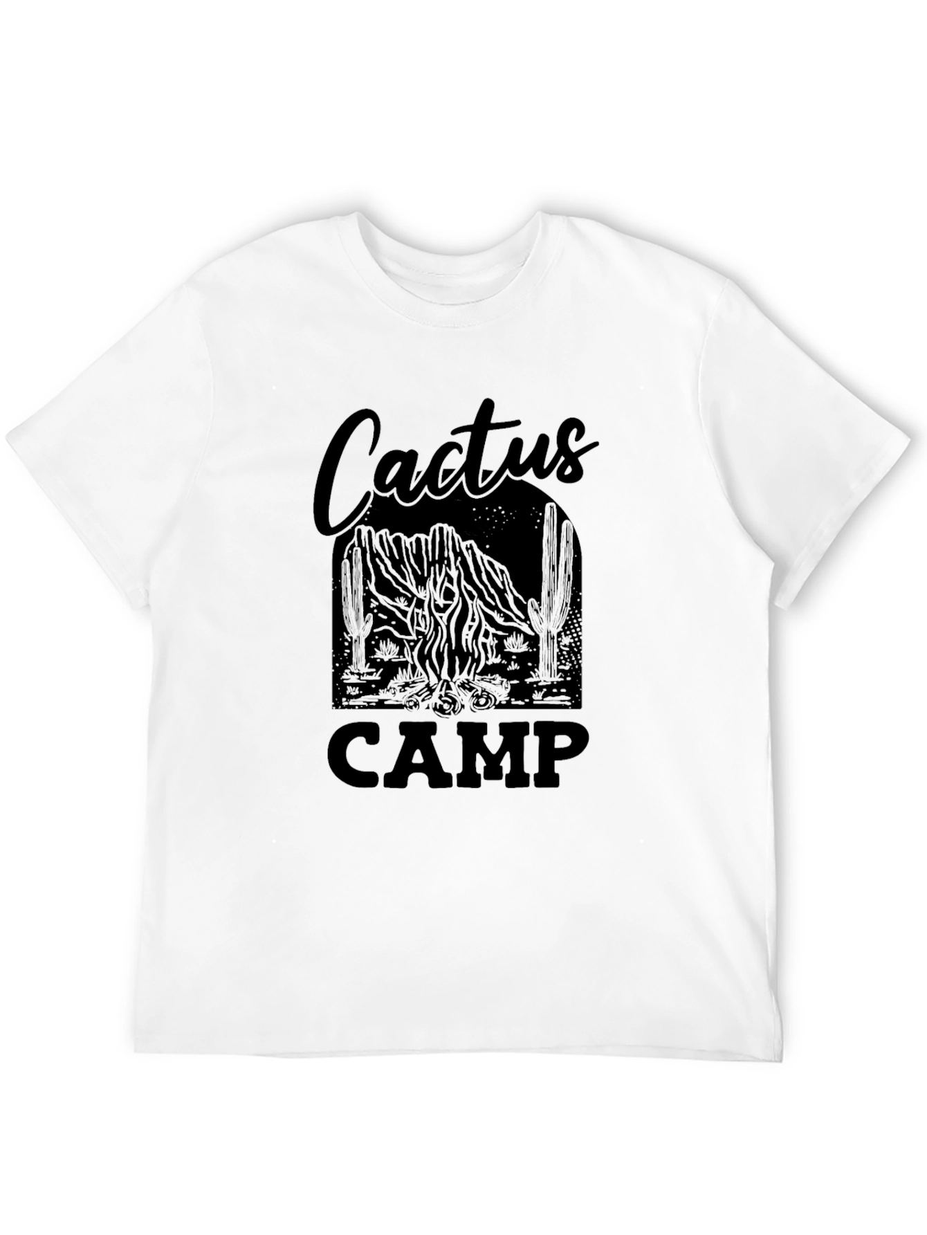 Cactus Camp Graphic T-Shirt - Black