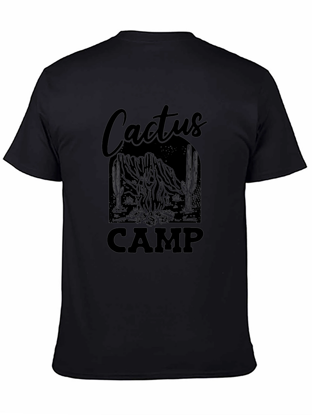 Cactus Camp Graphic T-Shirt - Black