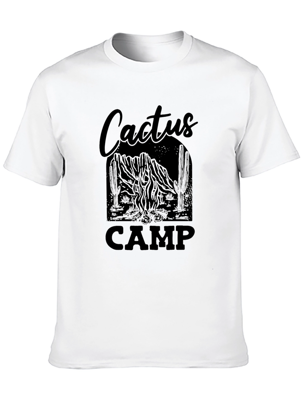 Cactus Camp Graphic T-Shirt - Black