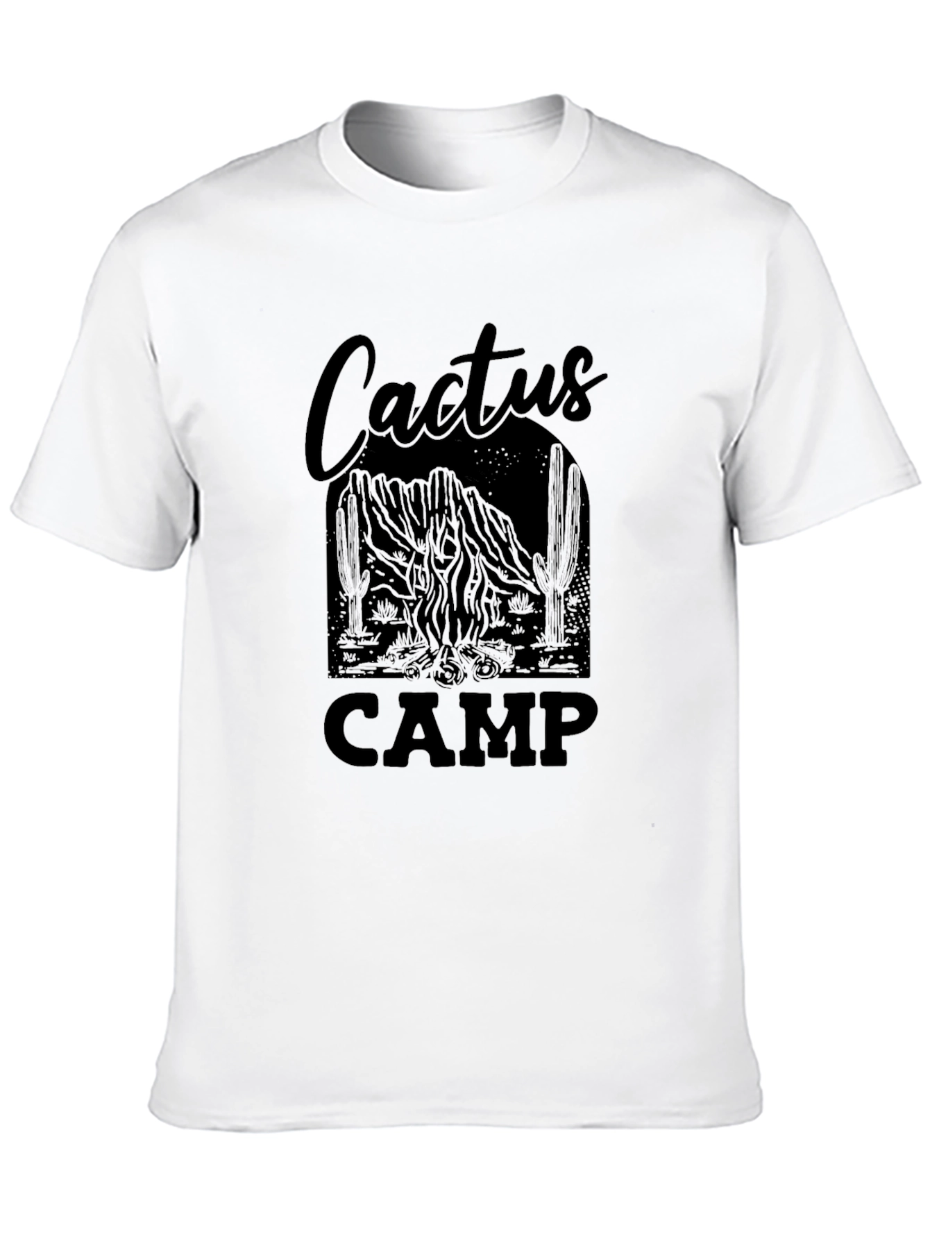 Cactus Camp Graphic T-Shirt - Black