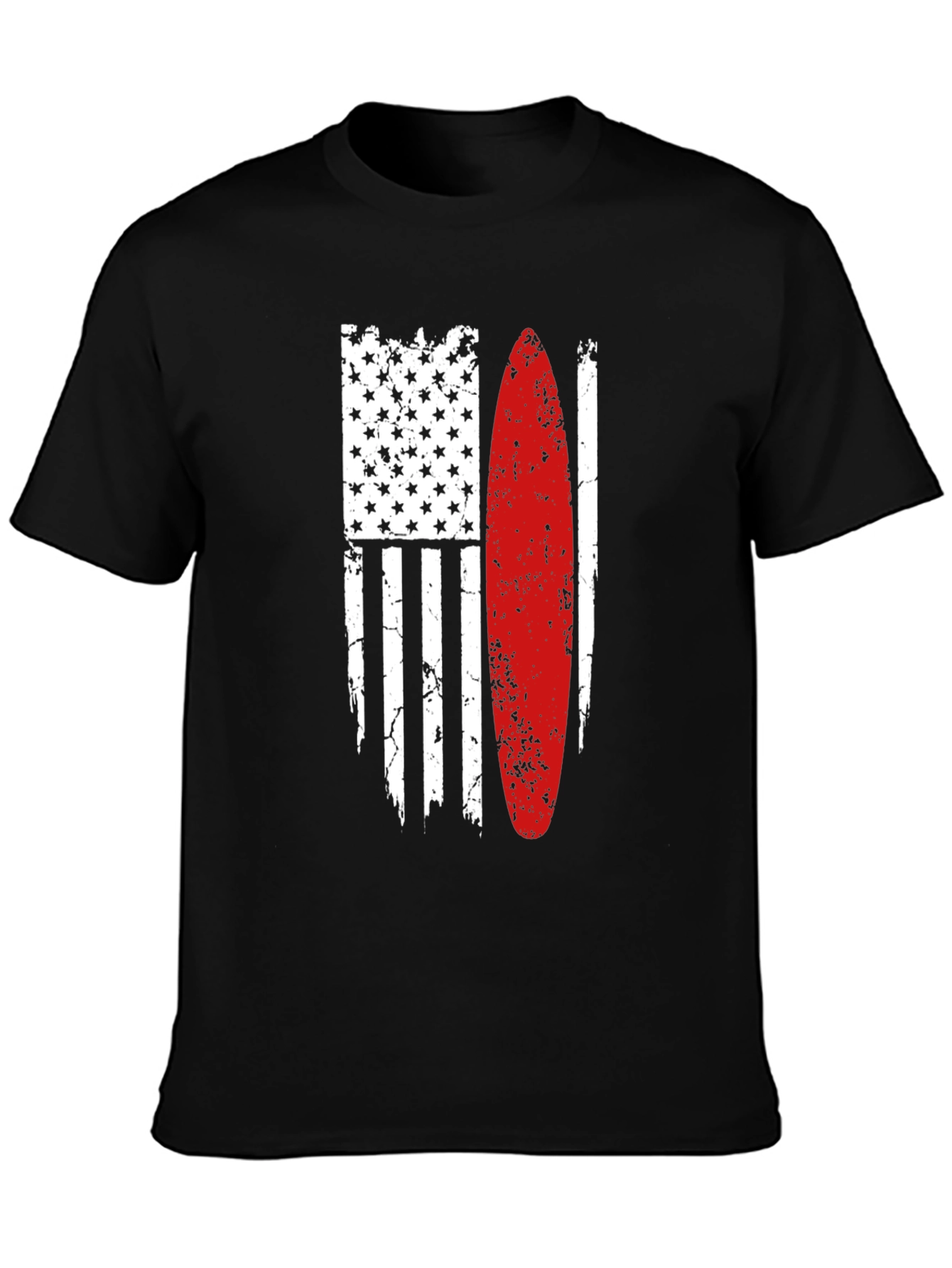 Surfboard American Flag Graphic Tee
