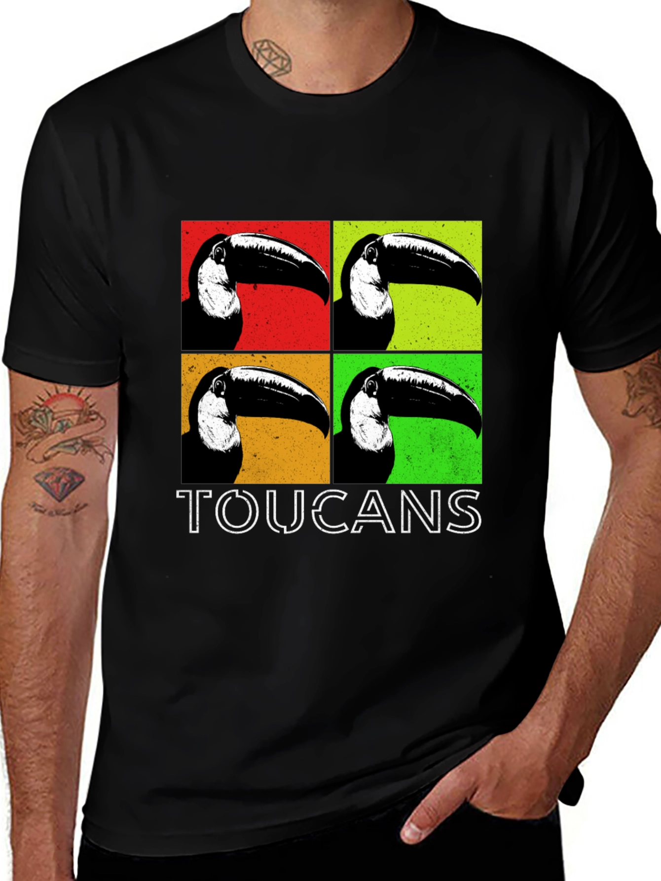 Toucan Pop Art Graphic Tee - Cool Bird Lovers Shirt