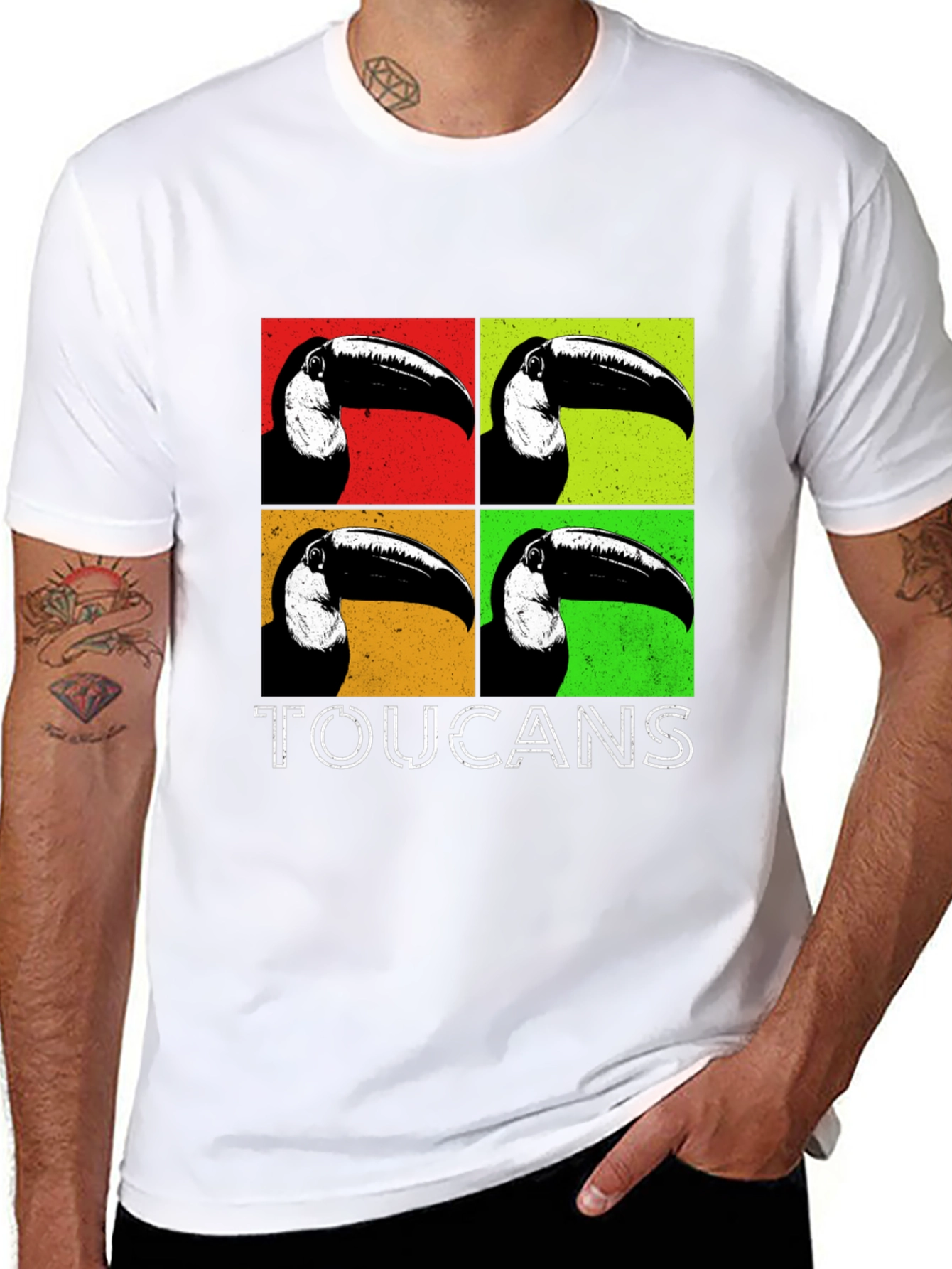 Toucan Pop Art Graphic Tee - Cool Bird Lovers Shirt