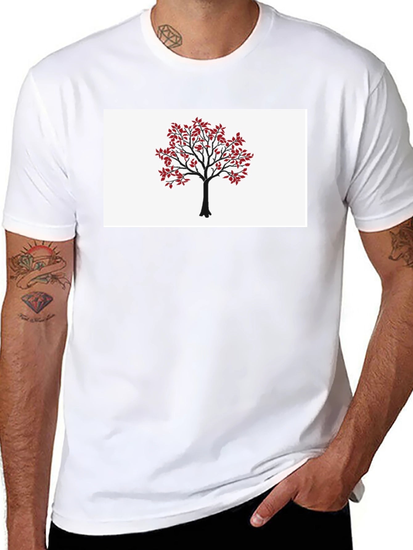 Tree Graphic T-Shirt - Nature Inspired Black Tee