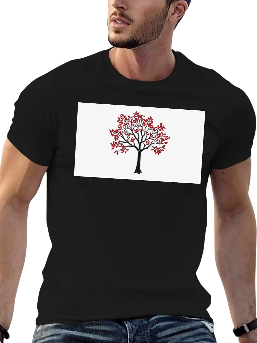Tree Graphic T-Shirt - Nature Inspired Black Tee