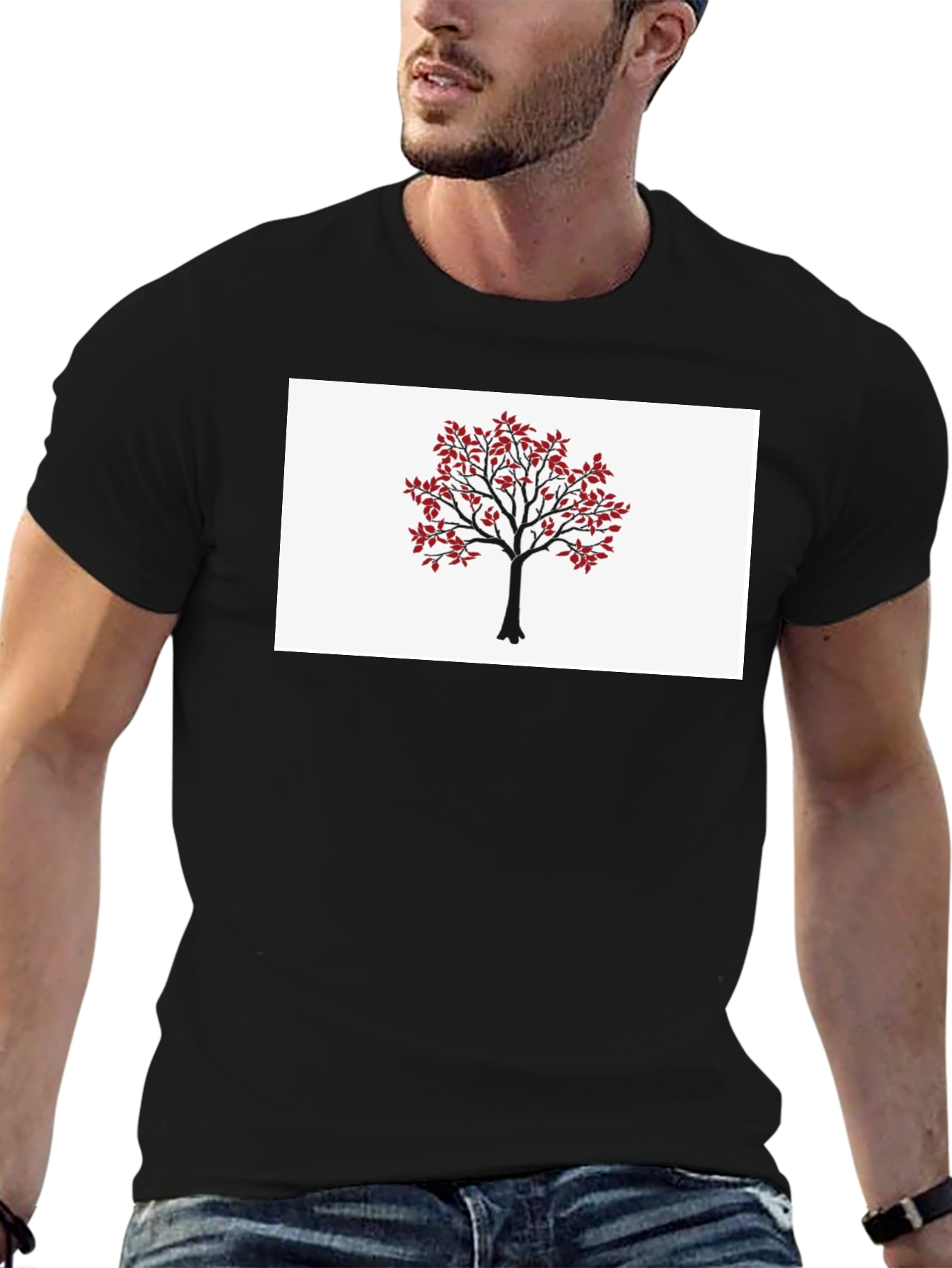 Tree Graphic T-Shirt - Nature Inspired Black Tee