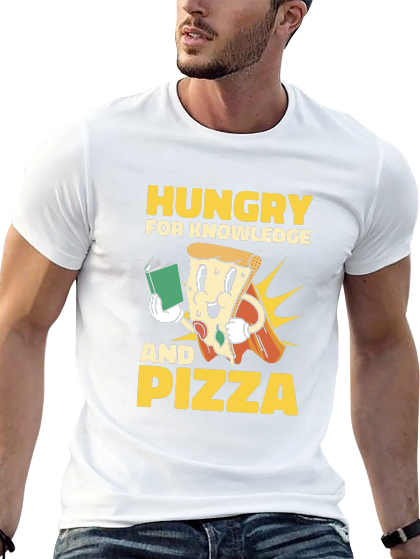 Hungry for Knowledge and Pizza T-Shirt