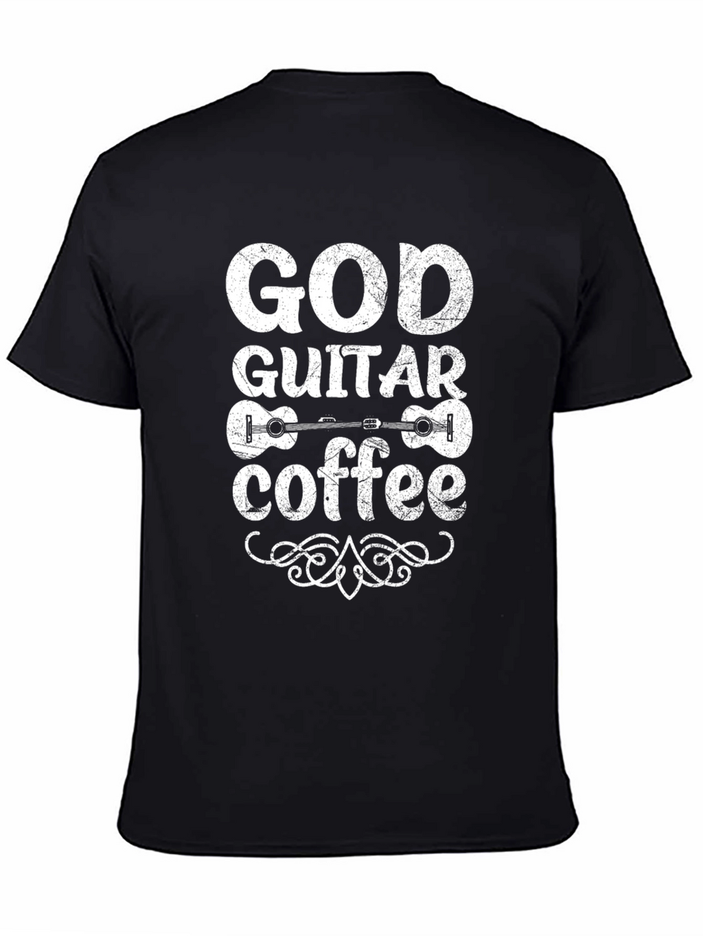 God Guitar Coffee T-Shirt - Black