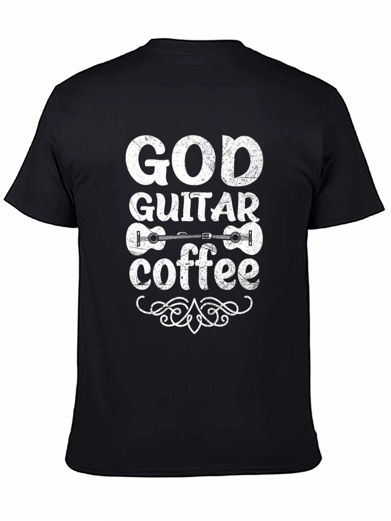 God Guitar Coffee T-Shirt - Black