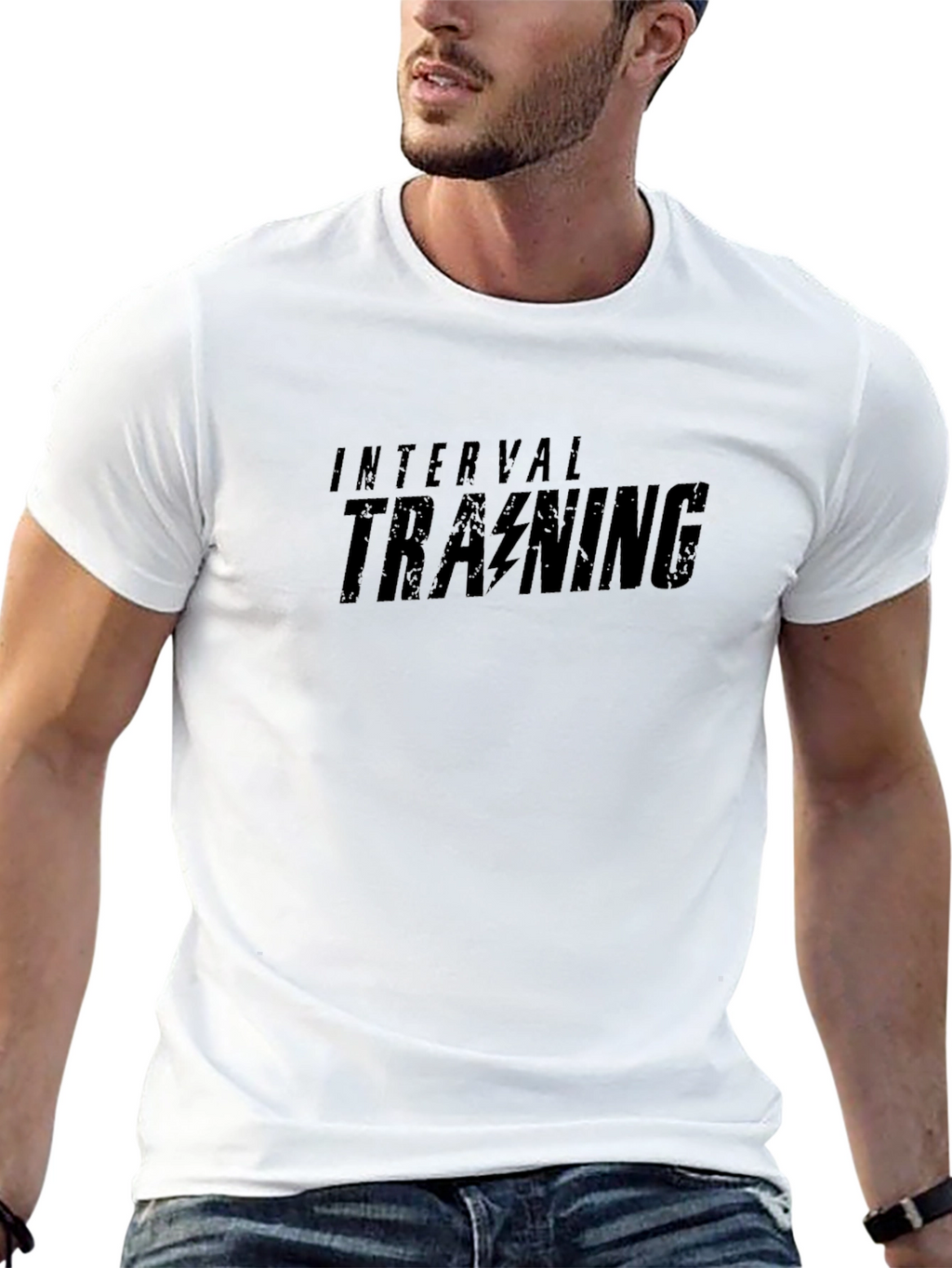 Interval Training Black T-Shirt - Gym Workout Apparel